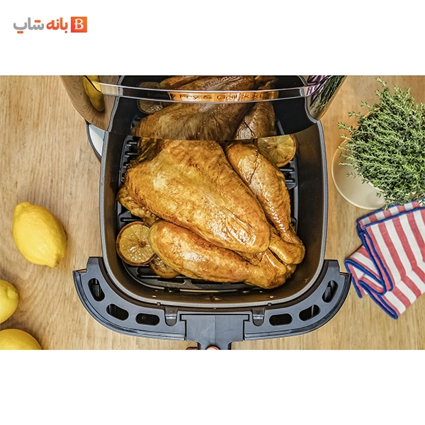 پخت مرغ کامل در سرخ کن تفال مدل EY801D